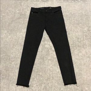 AG Jeans Farrah high rise skinny 28 black